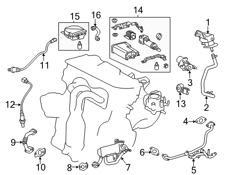 2014 Toyota Camry ECM Diagram for 89661-06K85