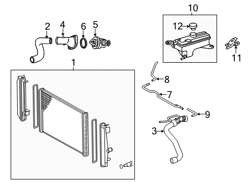 2015 Toyota RAV4 Radiator & Components Diagram