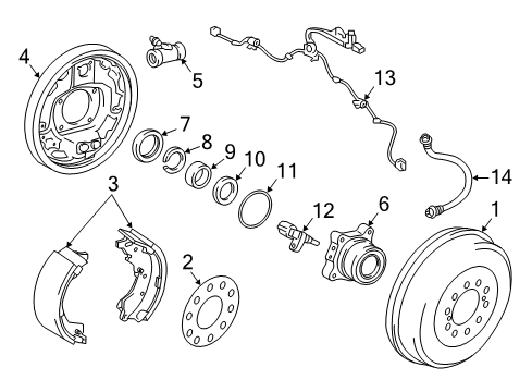 2022 Toyota Tacoma Rear Brakes Diagram