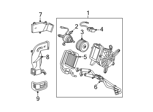 2004 Toyota Highlander Auxiliary Heater & A/C Diagram