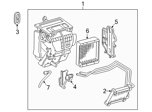 2004 Toyota Celica Heater Core & Control Valve Diagram
