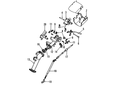 1997 Toyota Previa Steering Column Diagram