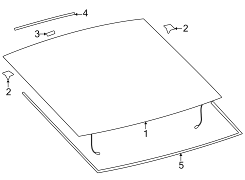 2023 Toyota Prius AWD-e Glass - Lift Gate Diagram