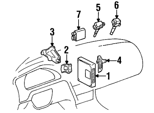 1999 Toyota Avalon ECM Diagram for 89661-07232-84