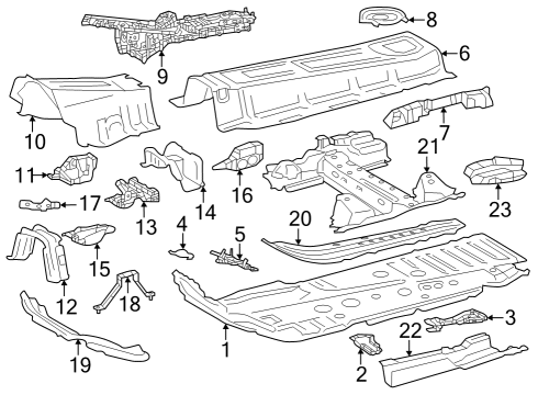 Brace, Front Mounting Bracket Diagram for 57225-42010
