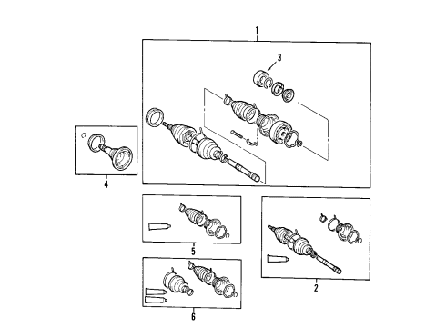 2005 Toyota Avalon Front Axle Shafts & Joints, Drive Axles Diagram