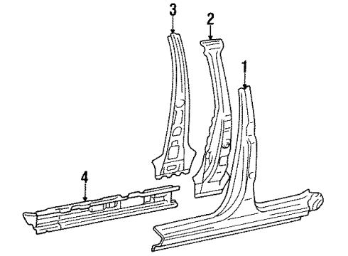 1999 Toyota Avalon Center Pillar & Rocker Diagram