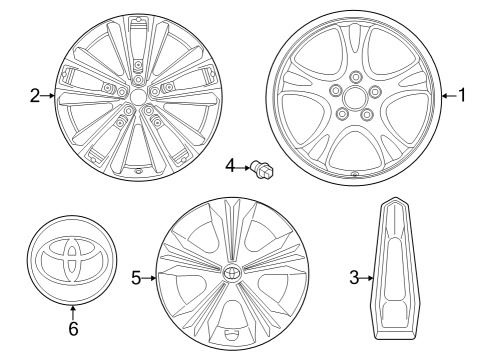 2023 Toyota bZ4X Wheels Diagram