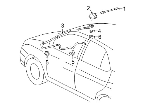 2002 Toyota Prius Antenna & Radio Diagram