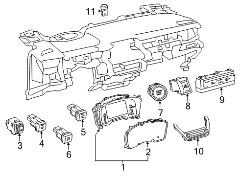 2020 Toyota Corolla Instruments & Gauges Diagram