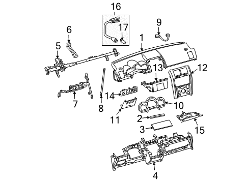 2009 Scion tC Instrument Panel Diagram