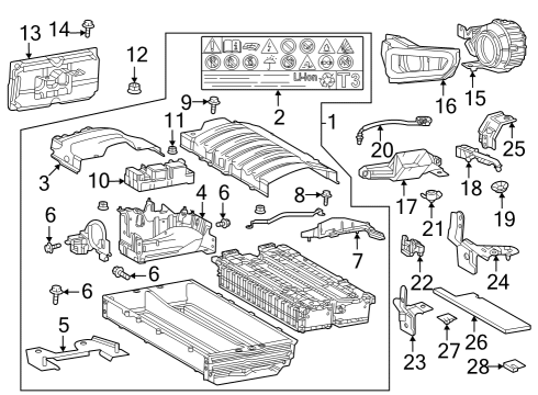 2023 Toyota Prius AWD-e Battery Diagram