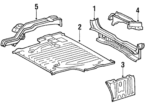 1986 Toyota Cressida Rear Floor Pan Diagram for 58311-23010