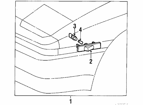 1992 Toyota Supra Front Lamps - Side Marker Lamps Diagram