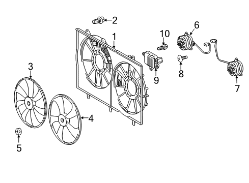 2020 Toyota Sienna Cooling System, Radiator, Water Pump, Cooling Fan Diagram