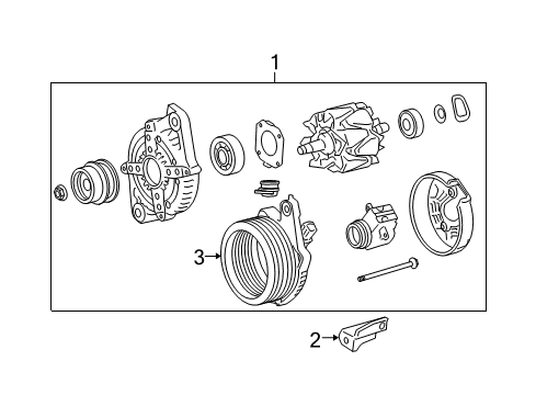 Pulley, Alternator Diagram for 27411-50030