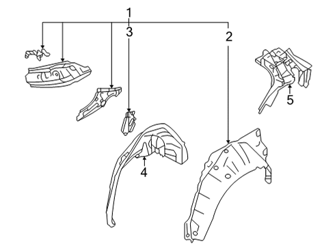 2022 Toyota GR86 Inner Structure - Quarter Panel Diagram