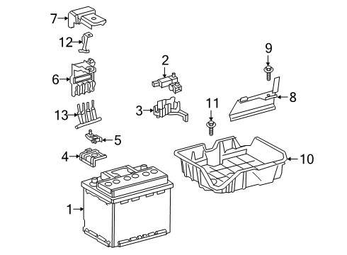 2020 Toyota Corolla Sensor Assembly, Battery State Diagram for 28850-25010