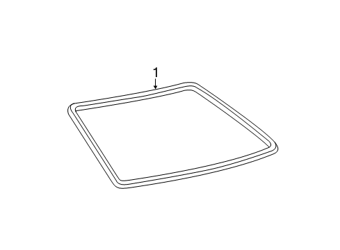 2005 Toyota Avalon Back Glass - Reveal Moldings Diagram