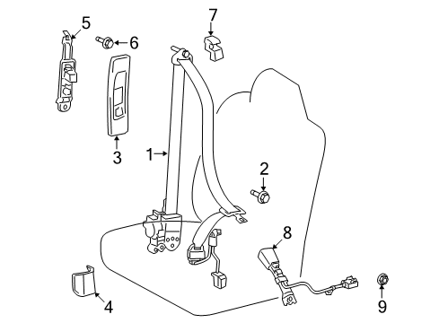 2015 Scion xB Seat Belt Diagram