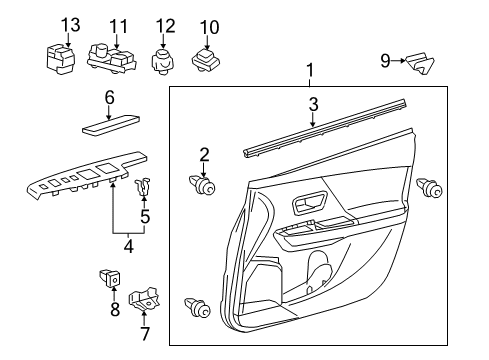 2016 Toyota Prius V Mirrors Diagram
