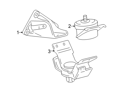 2007 Toyota Tacoma Mount Bracket, Passenger Side Diagram for 12311-AD010