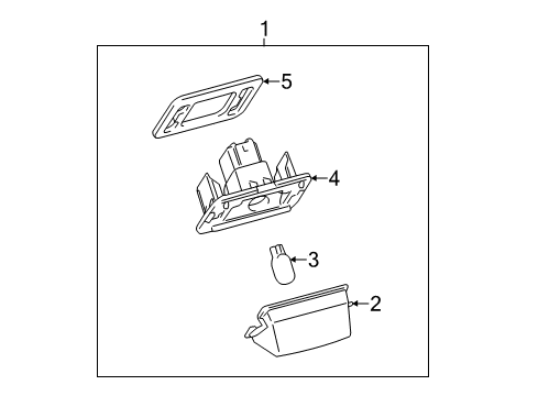 2013 Toyota Camry License Lamps Diagram