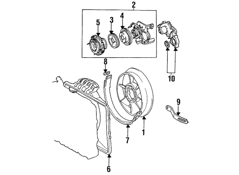1994 Toyota T100 Water Pump, Cooling Fan Diagram