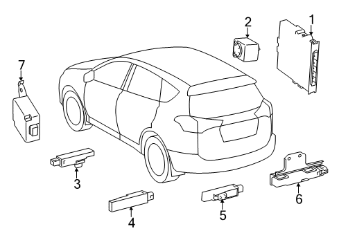 2016 Toyota RAV4 Keyless Entry Components Diagram 2 - Thumbnail