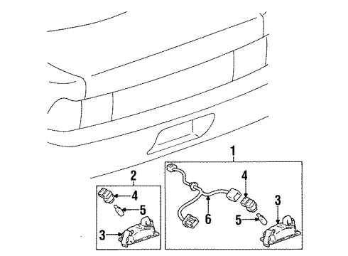 1997 Toyota Corolla License Lamps Diagram