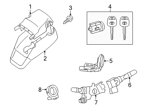 2017 Toyota Sequoia Anti-Theft Components Diagram