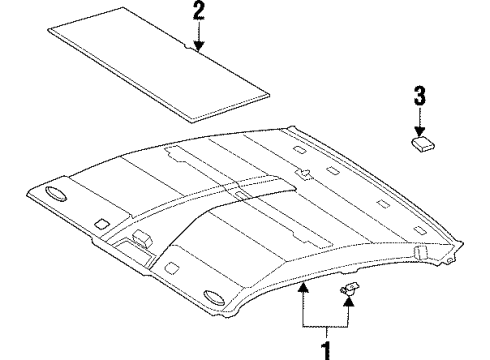 1997 Toyota Supra Interior Trim - Roof Diagram