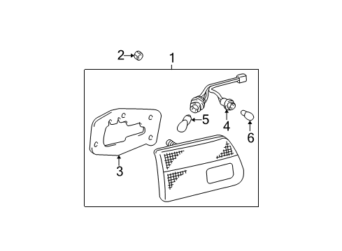 1998 Toyota Sienna Combination Lamps Diagram