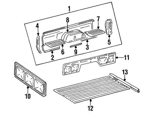 1986 Toyota Pickup Box Assembly Diagram 1 - Thumbnail
