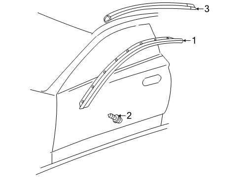 2004 Toyota Celica Exterior Trim - Roof Diagram