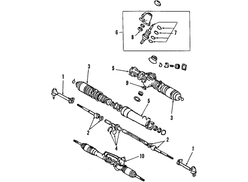 2004 Toyota Solara P/S Pump & Hoses, Steering Gear & Linkage Diagram
