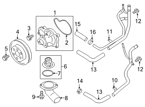 2016 Scion FR-S Water Pump Diagram