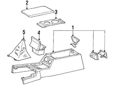 1990 Toyota Supra Console Diagram for 58810-14410-02