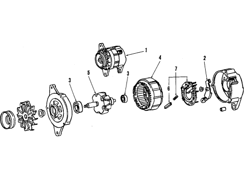 1986 Toyota Corolla Alternator Diagram for 27060-16090