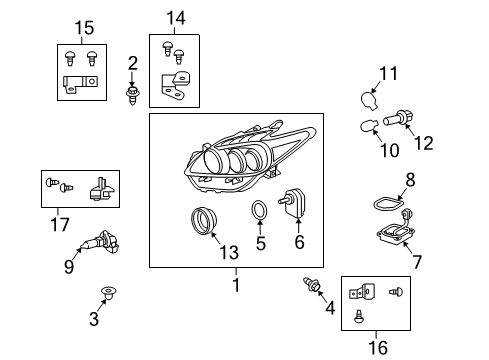 2010 Toyota Prius Control Module Diagram for 89960-47070