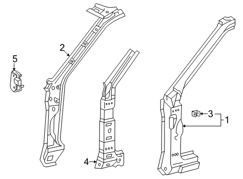 1998 Toyota Corolla Hinge Pillar Diagram