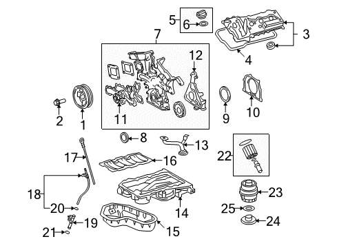 2012 Toyota Venza Engine Parts & Mounts, Timing, Lubrication System Diagram 2 - Thumbnail