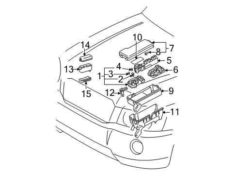 2003 Toyota Highlander Junction Block Diagram for 82720-48020