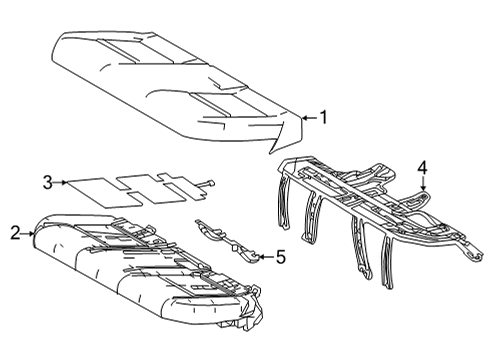 Leg Sub-Assembly, Rear Seat Cushion Diagram for 71033-42030