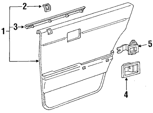1986 Toyota Cressida Interior Trim Diagram