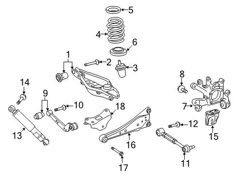 2015 Toyota RAV4 Trailing Arm, Rear Driver Side Diagram for 48780-48110