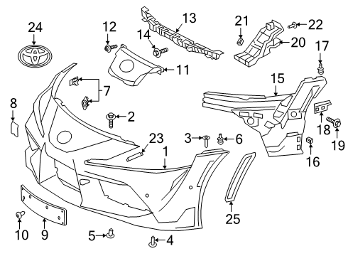 2024 Toyota GR Supra Bumper & Components - Front Diagram