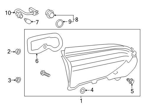 2020 Toyota RAV4 Backup Lamps Diagram 2 - Thumbnail