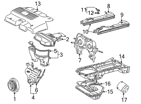 Gasket, Timing Belt Cover Diagram for 11329-46040