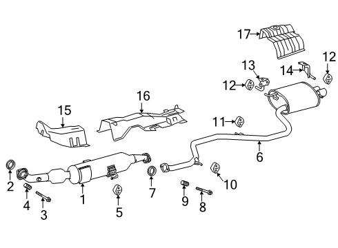 2020 Toyota Corolla Exhaust Components Diagram 3 - Thumbnail